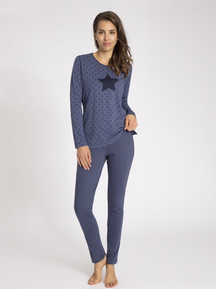taubert pyjama blauw met ster 172893-56452-SET-0482