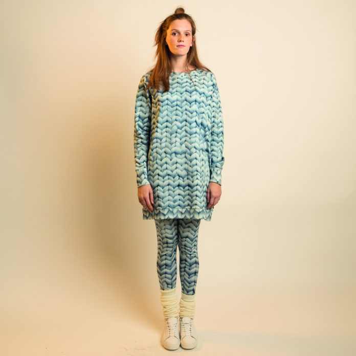 SNURK pyjama loungewear jurk legging twirre blauw dames trendy winter 2017-2018